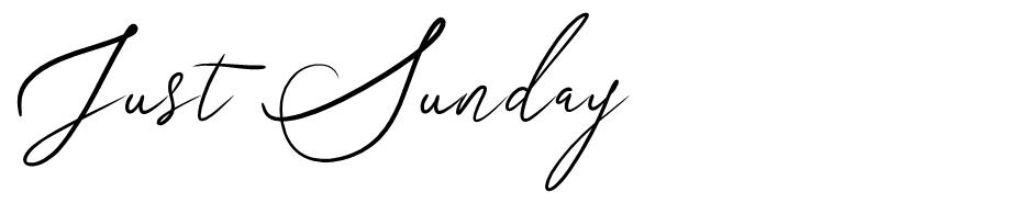 Just Sunday font